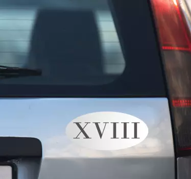 Römische Ziffern 1 bis 100 pädagogischer Wandaufkleber - TenStickers
