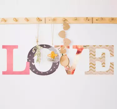 Rosa Texturen Liebe Wandtattoo - TenStickers