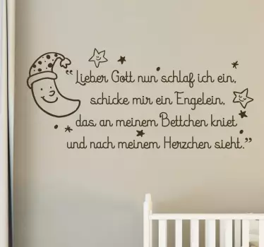 Schicke mir ein Engelein Wandtattoo - TenStickers