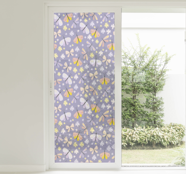 Schmetterling drei fenster aufkleber - TenStickers