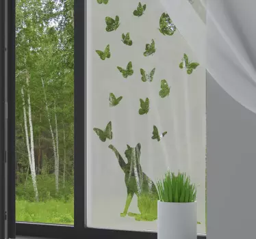 Schmetterlinge Fenster Wandtattoo - TenStickers