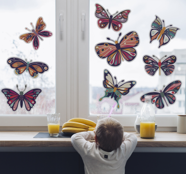 Schmetterlinge Tier Fenster Aufkleber - TenStickers