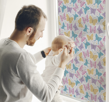 Schöne Schmetterling Fenster Folie - TenStickers