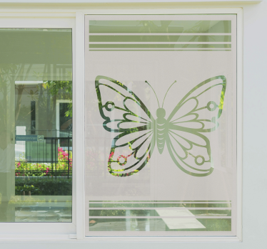 Schöner transluzenter Schmetterling FensterAufkleber - TenStickers