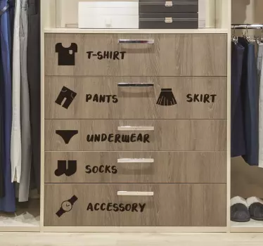 Schrank möbel aufkleber - TenStickers