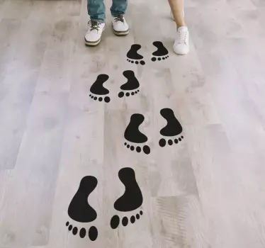 Schritte Fußabdrücke Bodenfliesen Aufkleber - TenStickers