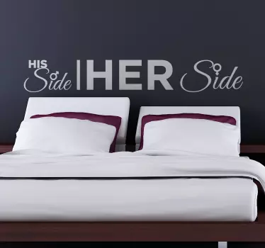 Seine und ihre seite Wandtattoo Schlafzimmer - TenStickers