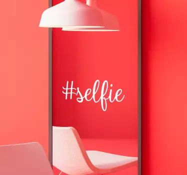 #selfie Spiegel Aufkleber - TenStickers