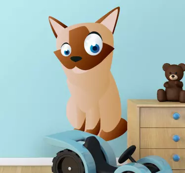 Siamesische Katze Aufkleber - TenStickers