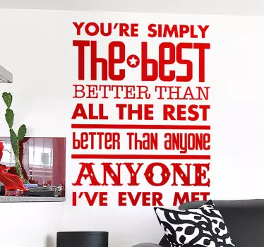 Simply the best Aufkleber - TenStickers