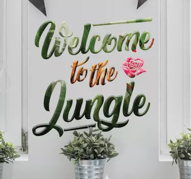 Songtext Aufkleber Welcome To The Jungle - TenStickers