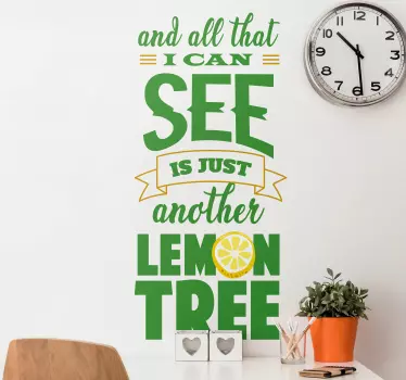 Songtext Aufkleber Zitronenbaum texte - TenStickers