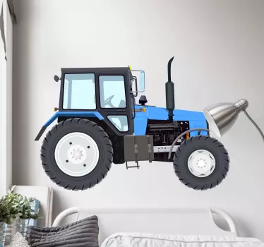 Spielzeug Aufkleber Blauer moderner traktor - TenStickers