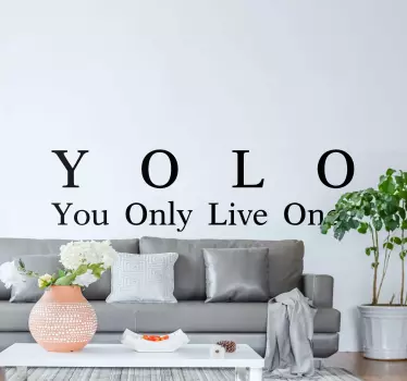 Wandtattoo Sprichwort yolo lebensphilosophie - TenStickers