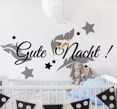 Spruch für Zuhause Gute Nacht Text - TenStickers