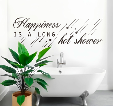 Spruch für Zuhause Happiness Wandtattoo - TenStickers