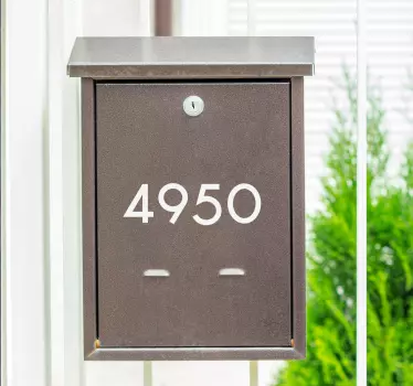 Spruch für Zuhause Modernes nummernpostfach - TenStickers