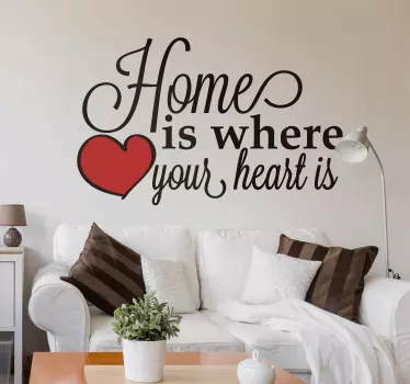 Spruch für Zuhause Wandtattoo - TenStickers