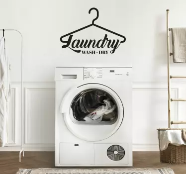 Spruch für Zuhause Wäsche waschen - TenStickers