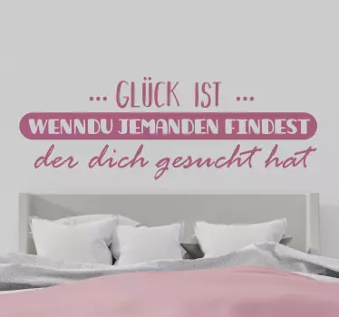 Spruch Wandtattoo für Zuhause Glück Liebe - TenStickers