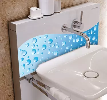 Spülkasten Aufkleber Wasser - TenStickers