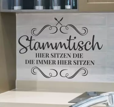 Stammtisch Zitat Wandtattoo - TenStickers