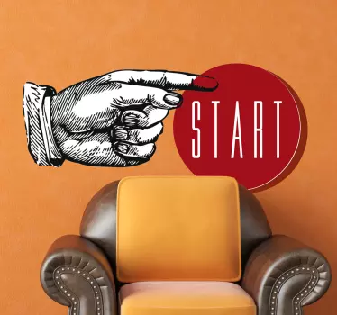 Startknopf Aufkleber - TenStickers