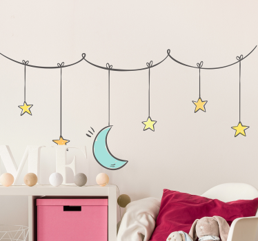 Sticker Baby Sterne und Mond für Kinder - TenStickers