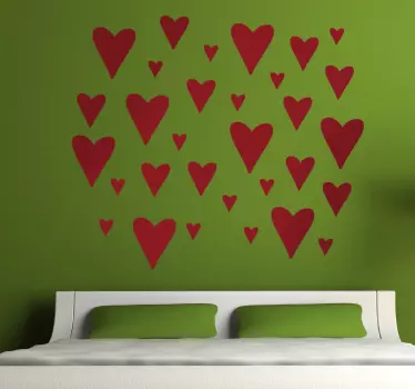 Pack von 30 Sticker Herzen - TenStickers