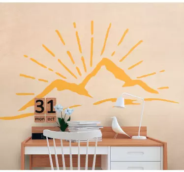 Sticker Natur Glatte bergsilhouette - TenStickers