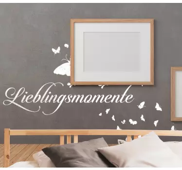 Sticker Zitat Beste momente - TenStickers