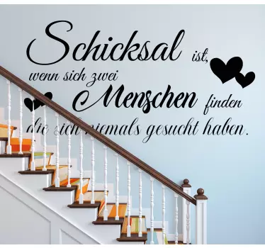 Sticker Zitat Zwei menschen finden sich - TenStickers