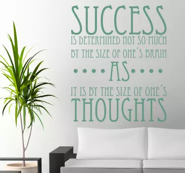 Success Is Determined Sticker - TenStickers