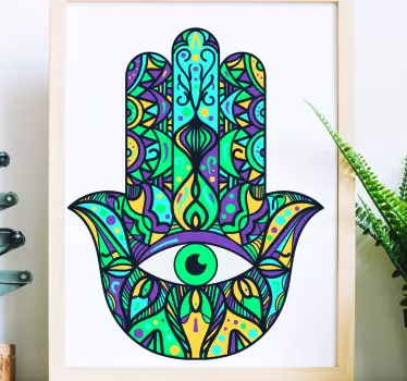 Symbol Aufkleber Buntes Mandala Auge - TenStickers