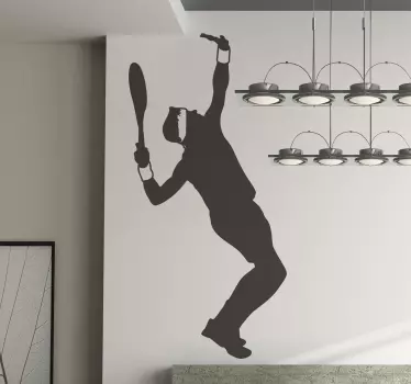 Tennisspieler beim Aufschlag Aufkleber - TenStickers