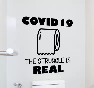 Text aufkleber covid 19 der kampf ist - TenStickers