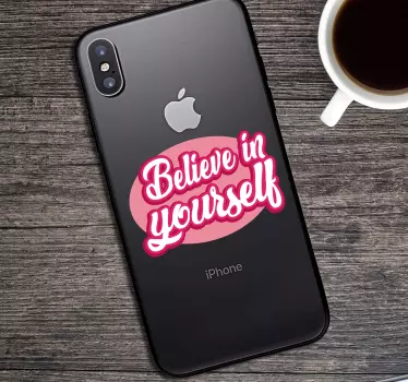Wandtattoo Motivationsspruch iPhone Believe in yourself - TenStickers