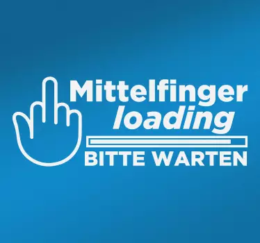 provokativer Auto Aufkleber Mittelfinger - TenStickers
