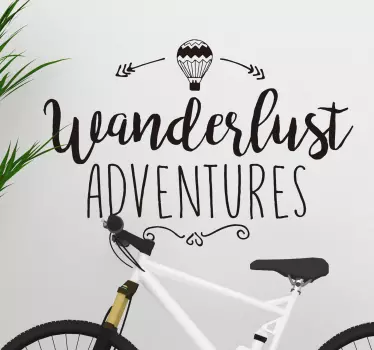 Wandtattoo Jugendzimmer Wanderlust Adventures Heißluftballon - TenStickers