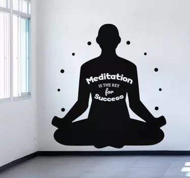 Text Meditation Wohnzimmer Wandtattoo - TenStickers