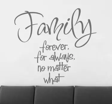 Text Sticker family forever - TenStickers