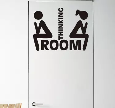 Thinking room Wandtattoo Badezimmer Tür - TenStickers