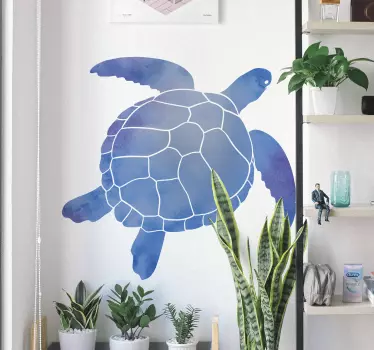 Tier Sticker Moderne und farbenfrohe Schildkröte - TenStickers