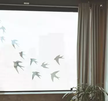 Transparenter vogel Wandtattoo Fenster  - TenStickers