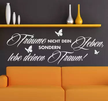 Träume Text Sticker - TenStickers
