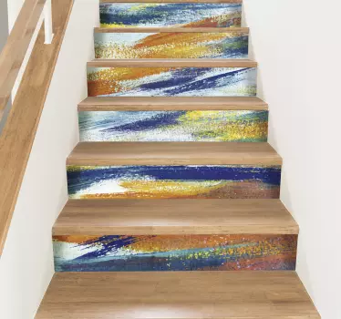 Treppe färbt beschaffenheitstreppenaufkleber - TenStickers