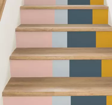 Treppen Sticker Modernes farbblock-design - TenStickers