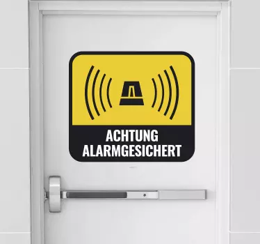 Tür Folie Achtung Alarmgesichert - TenStickers