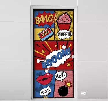 Tür Folie Comic Pop Art Design für Türen - TenStickers