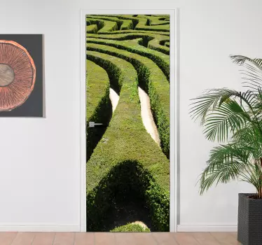 Labyrinth Türaufkleber mit 3D Effekt - TenStickers
